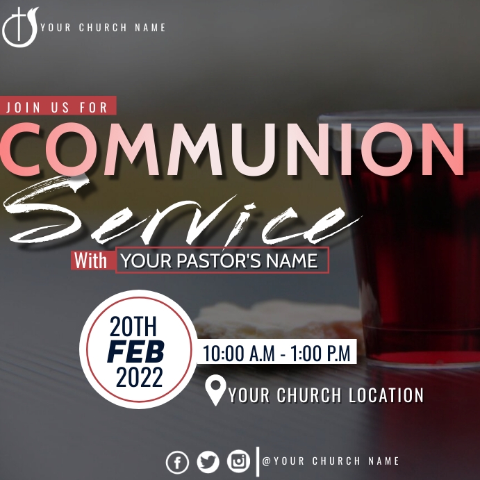 Copy of Communion service | PosterMyWall