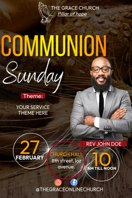 Copy of communion service | PosterMyWall