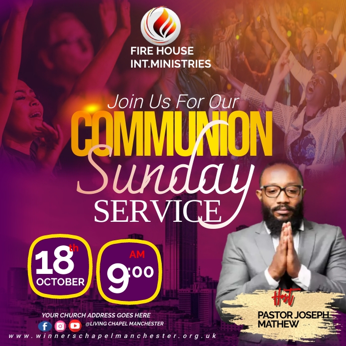 Modèle COMMUNION SERVICE | PosterMyWall