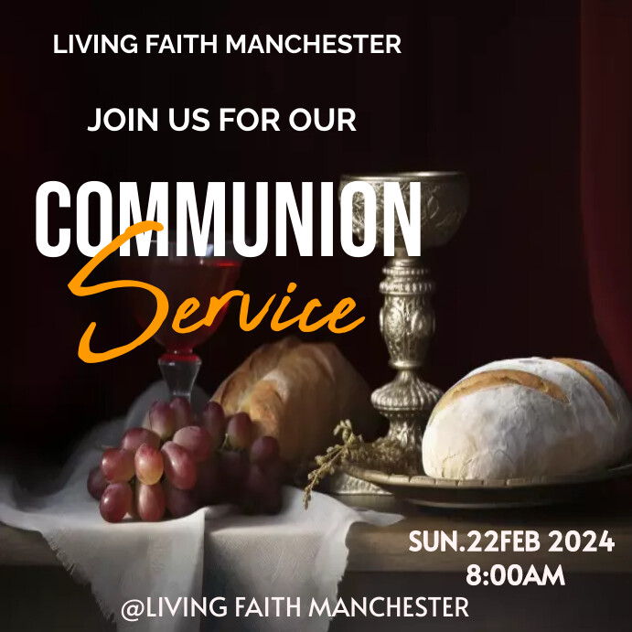 COMMUNION SERVICE Template | PosterMyWall