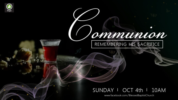 Serving Communion Graphics Communion Service Template | PosterMyWall