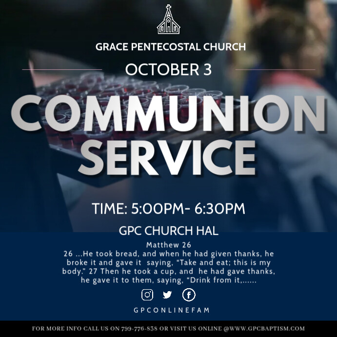 Communion service Template | PosterMyWall