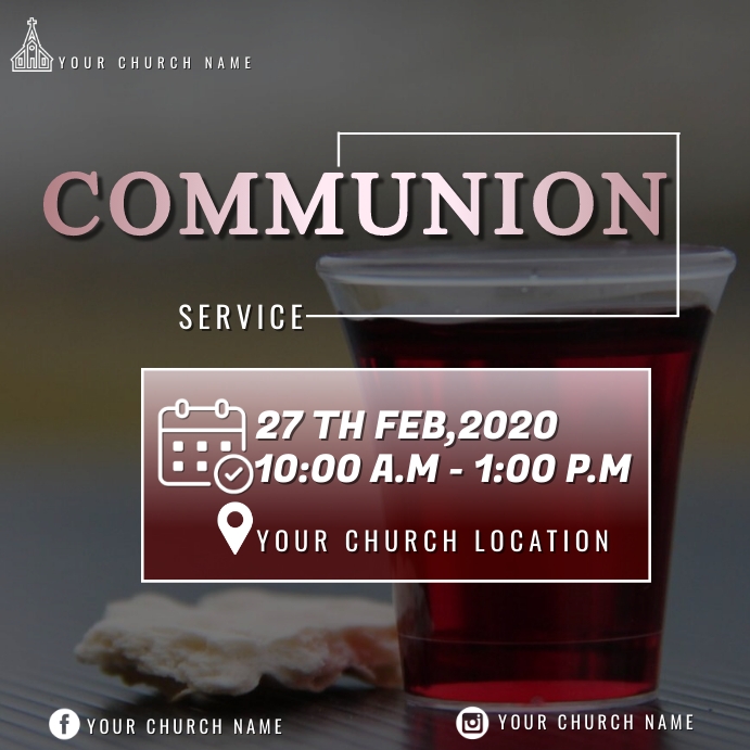 Copy of Communion service | PosterMyWall