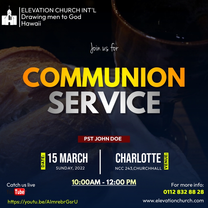 Copy of Communion service | PosterMyWall