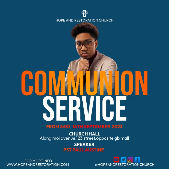 communion service Template | PosterMyWall