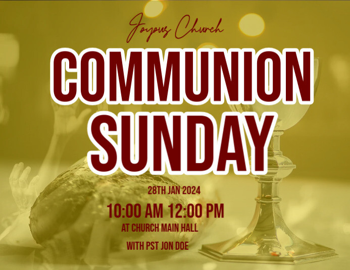 communion service Template | PosterMyWall