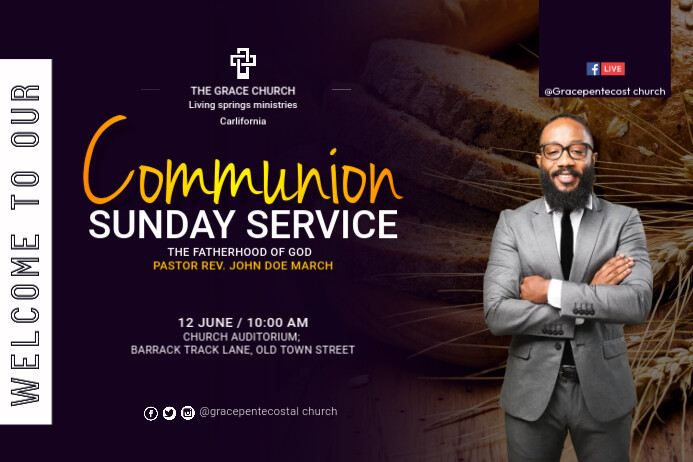 Copy of communion service | PosterMyWall