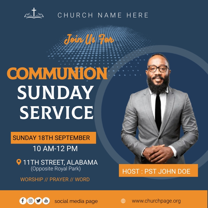 Plantilla de Communion Service | PosterMyWall