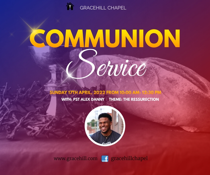 Communion service Template | PosterMyWall
