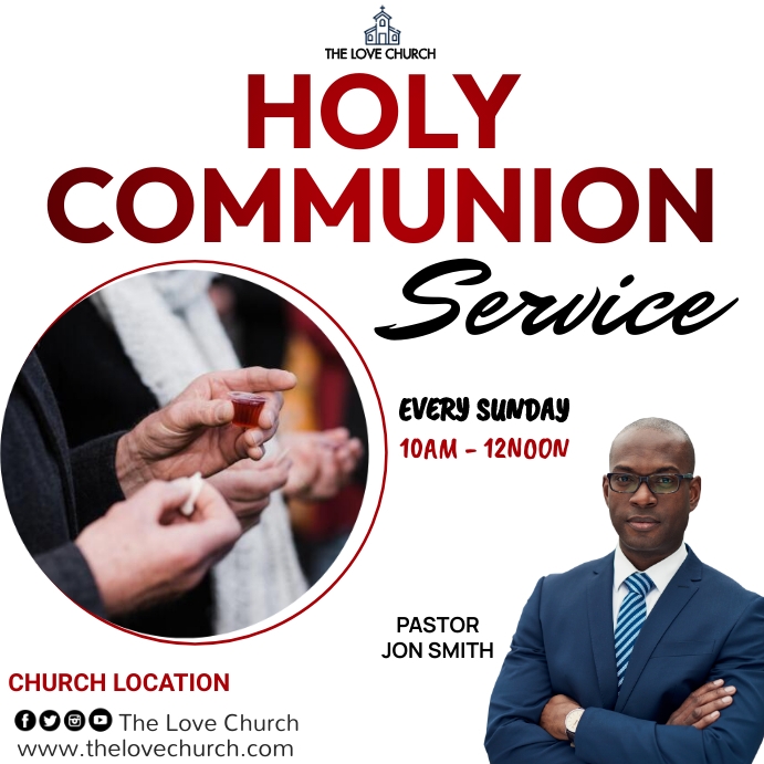 Communion service Template | PosterMyWall