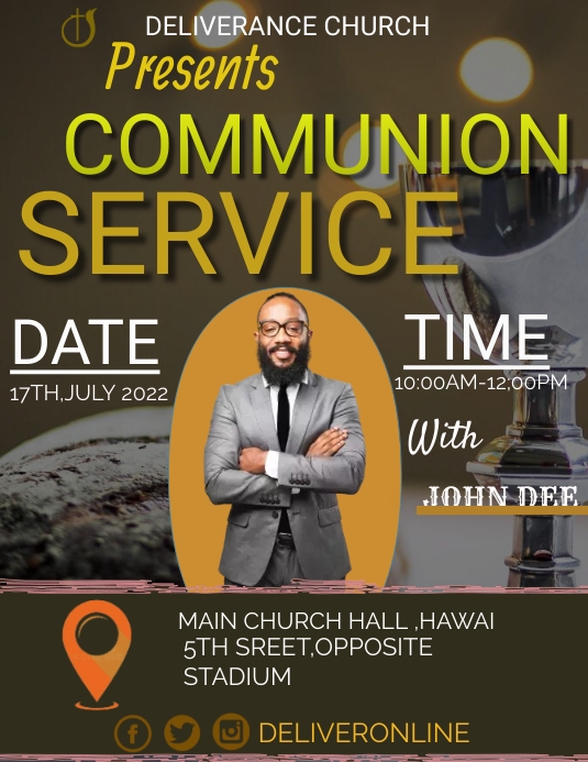 Copy of communion service | PosterMyWall