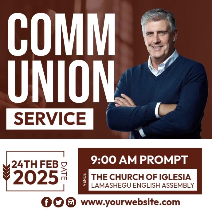 Communion Service Instagram Post template