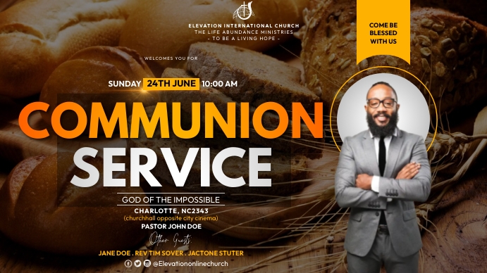 Copy of Communion service | PosterMyWall
