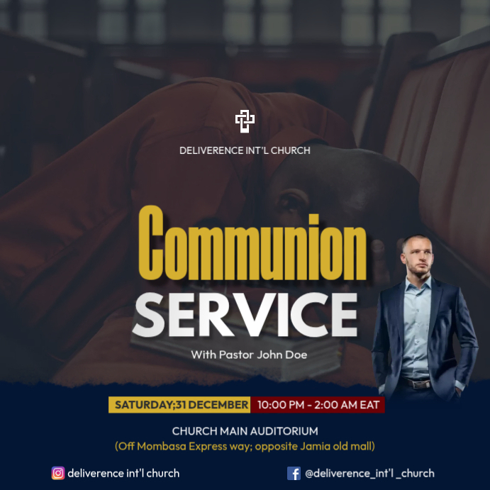 Communion service Template | PosterMyWall
