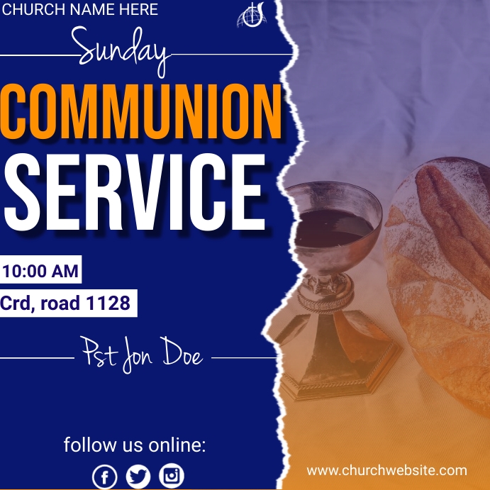 Copy of COMMUNION SERVICE | PosterMyWall