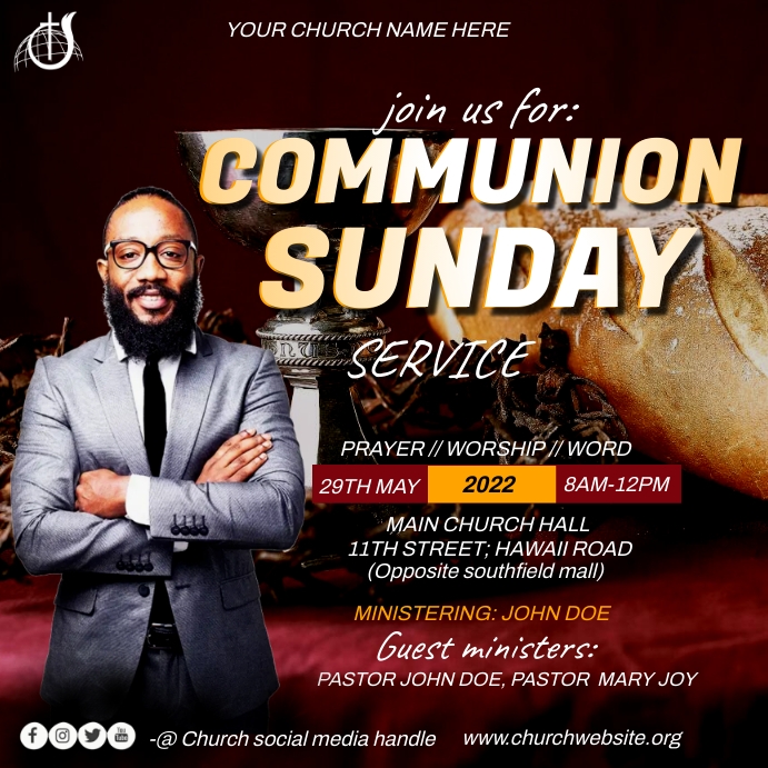 Copy of communion service | PosterMyWall