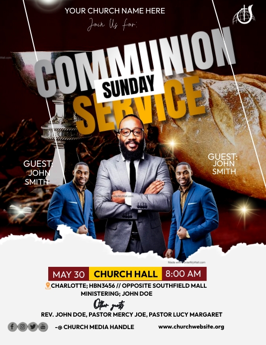 Copy of communion service | PosterMyWall