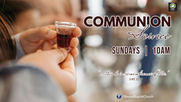 communion service digital display Template | PosterMyWall