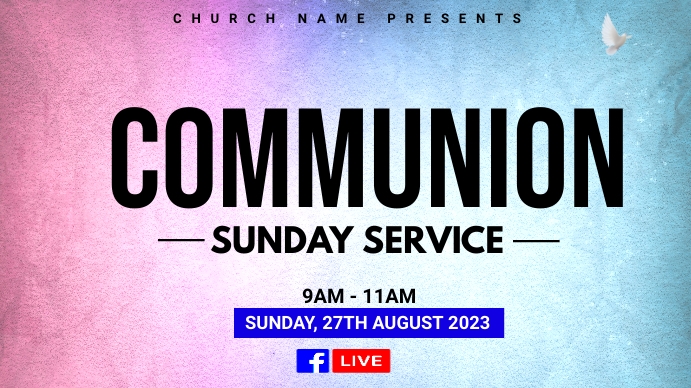 Communion Service Digital Display Template | PosterMyWall