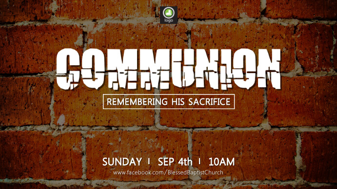 Communion Service Display Template | PosterMyWall