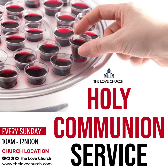 Copy of Communion service flyer | PosterMyWall