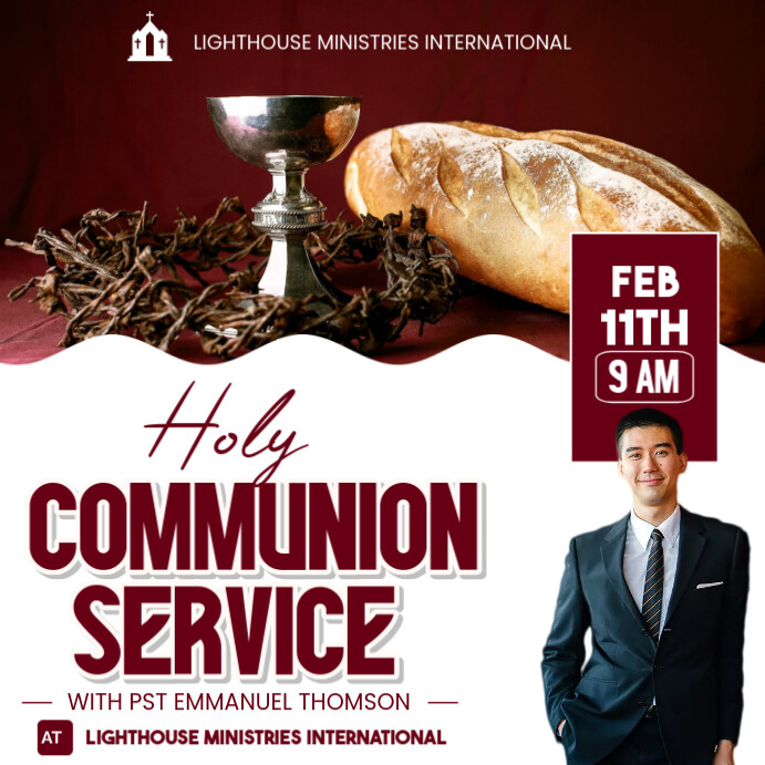 Copy of communion service flyer | PosterMyWall