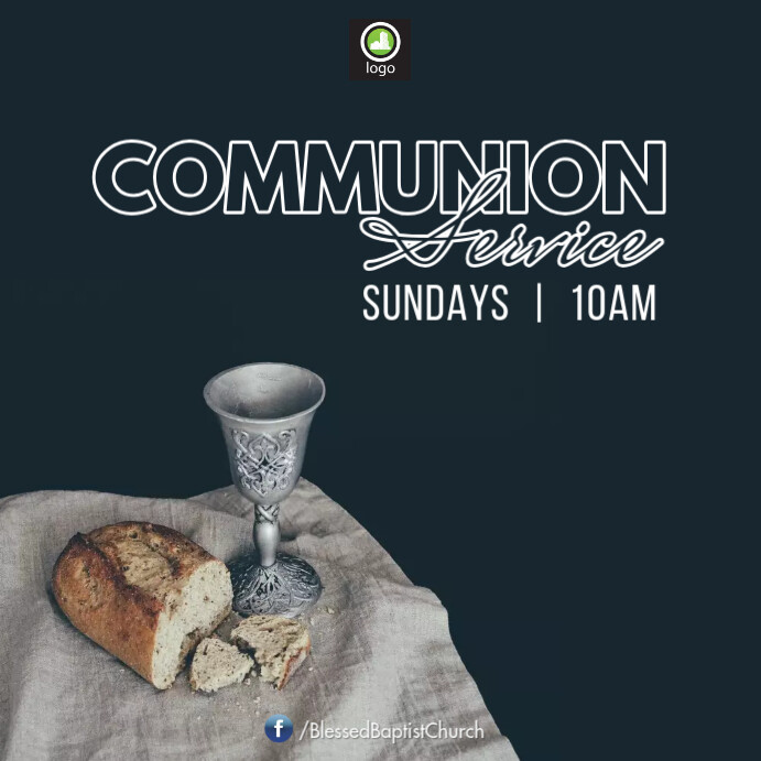 Modèle communion service insta post | PosterMyWall