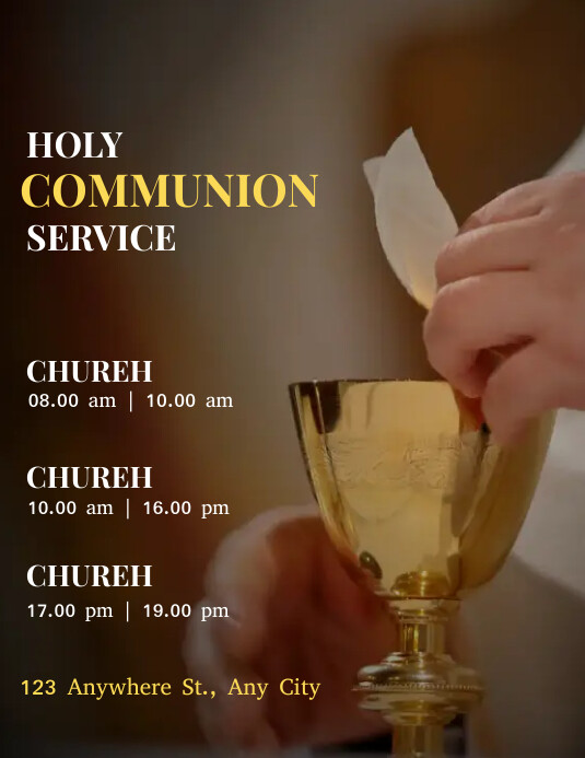 Communion Service Poster Template | PosterMyWall