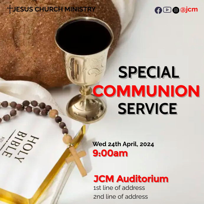 Communion Service poster Templat | PosterMyWall