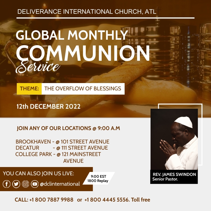 Copy of COMMUNION SERVICE POSTER | PosterMyWall