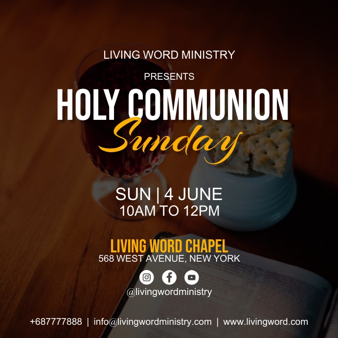 communion service poster Template | PosterMyWall