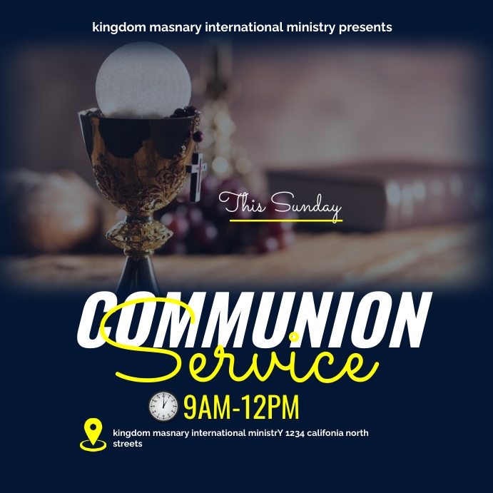 communion service template Instagram Post