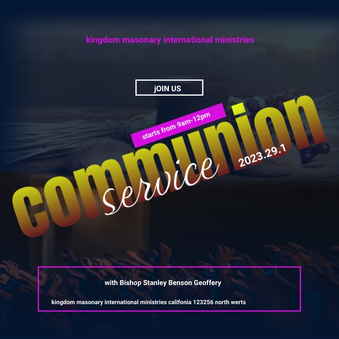 communion service template | PosterMyWall