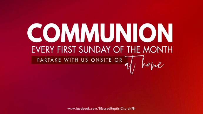 Communion Service this week Digital Display (16:9) template