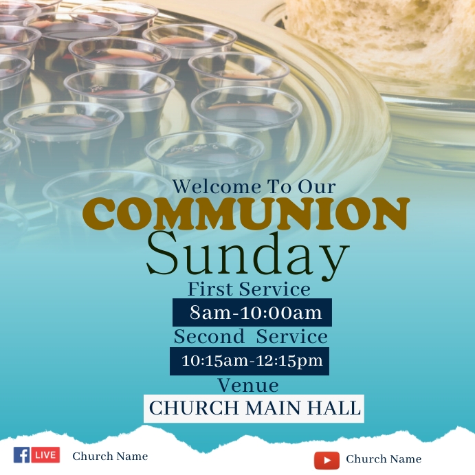 Copy of Communion sunday | PosterMyWall