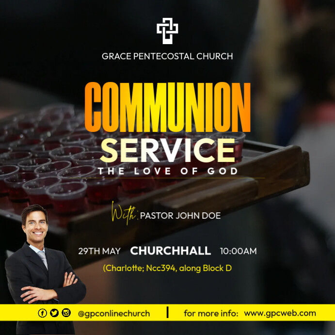 Copy of communion sunday | PosterMyWall