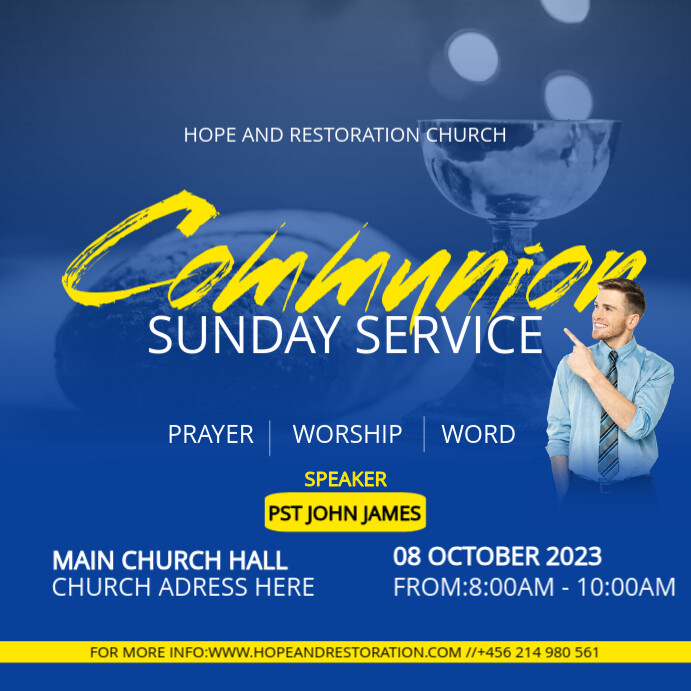Copy of COMMUNION SUNDAY | PosterMyWall