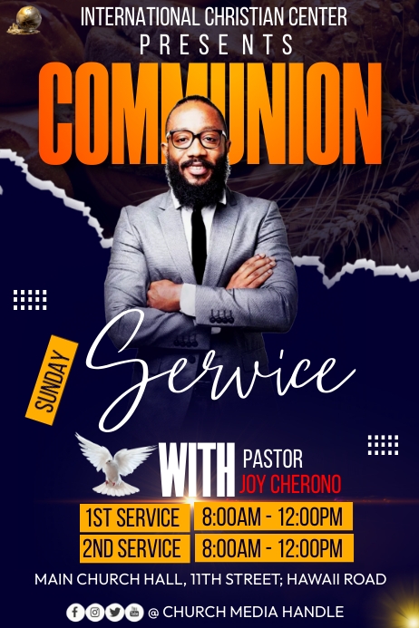communion sunday Template | PosterMyWall