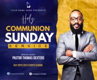 communion sunday service Grand rectangle template
