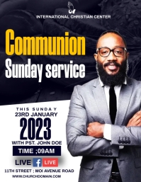 communion sunday service Template | PosterMyWall