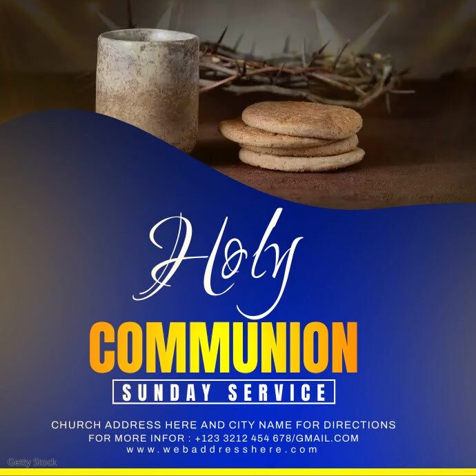 communion sunday service Template | PosterMyWall