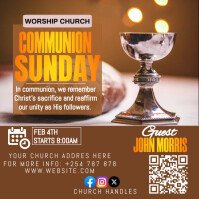 Communion sunday service Template | PosterMyWall