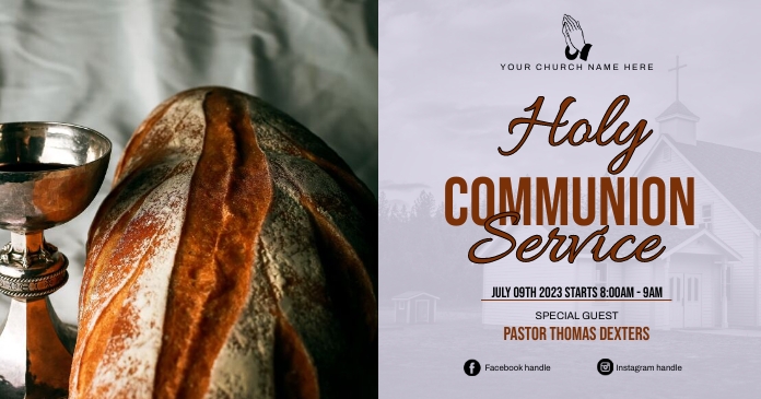 communion sunday service Template | PosterMyWall