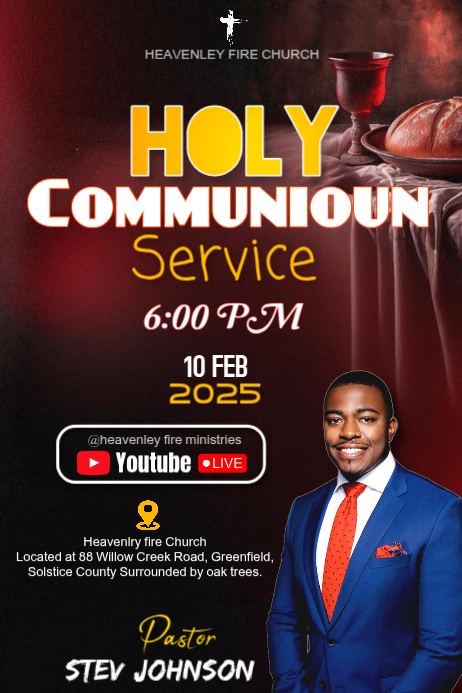 Communion Sunday Service Template | PosterMyWall