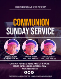 communion sunday service Template | PosterMyWall