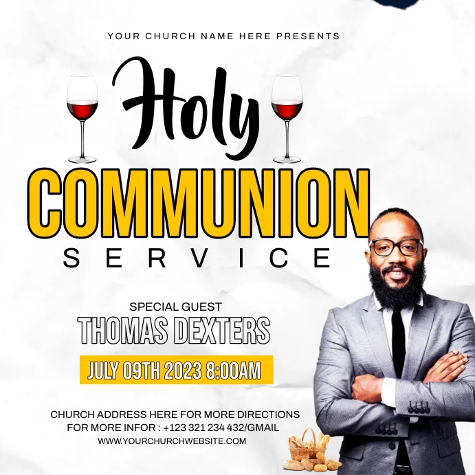 Copy of communion sunday service | PosterMyWall