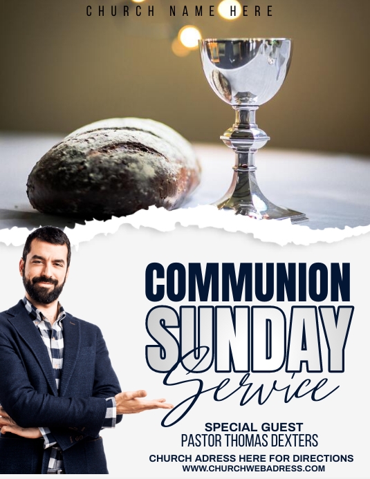 Copy of communion sunday service | PosterMyWall