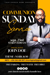 holy communion service poster Template | PosterMyWall