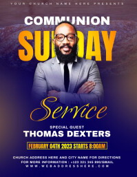 communion sunday service Template | PosterMyWall