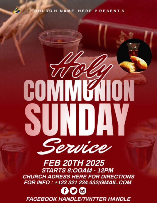 Copy of Communion Sunday service | PosterMyWall